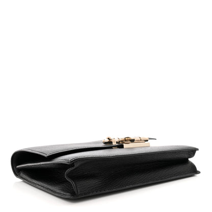 Hermes Chevre Mysore Verrou Clutch Black 4 of 14