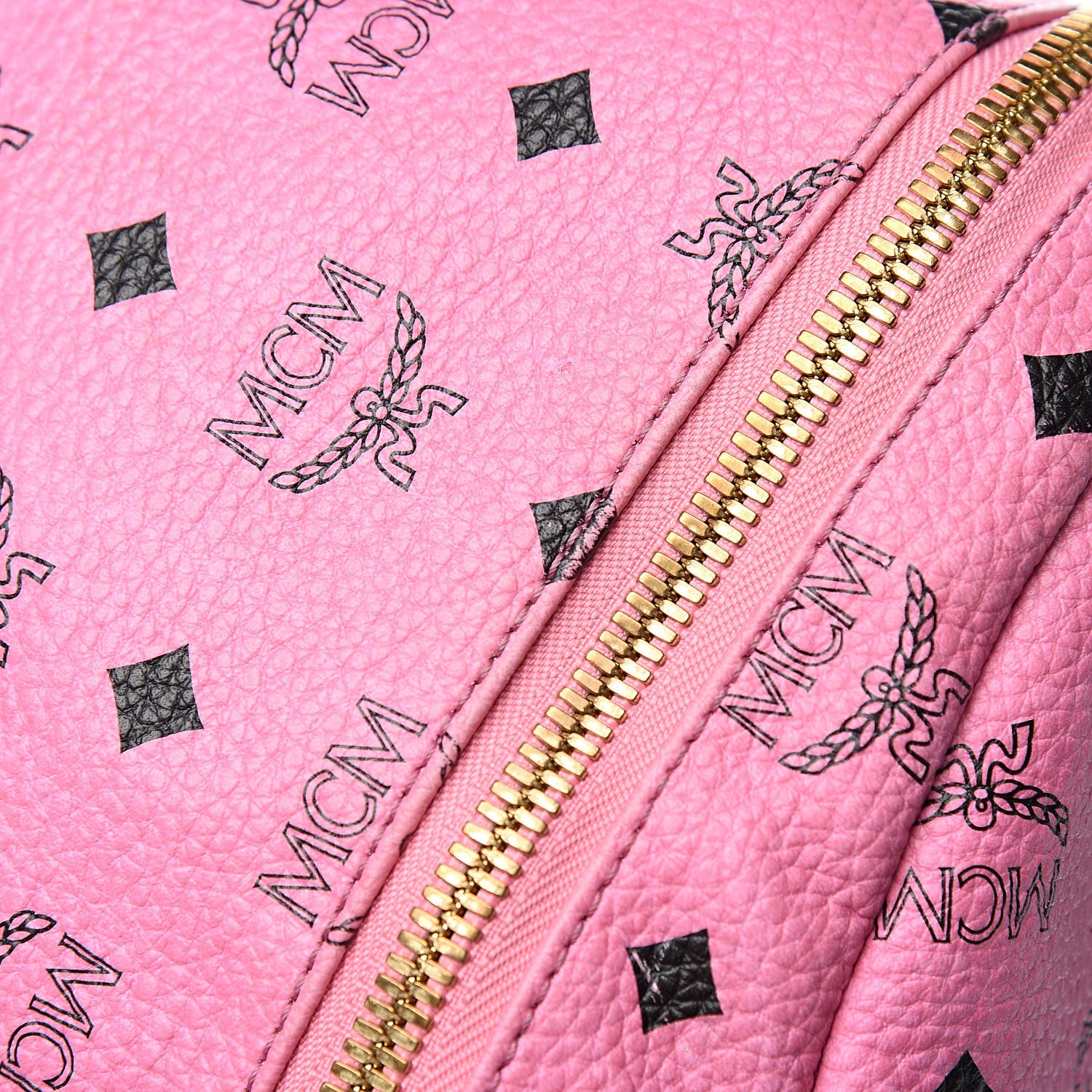 MCM Visetos Medium Sprinkle Stud Stark Backpack Pink 15 of 21