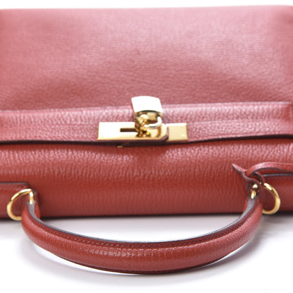 Hermes Chevre Mysore Kelly Sellier 28 Vermillion 10 of 37