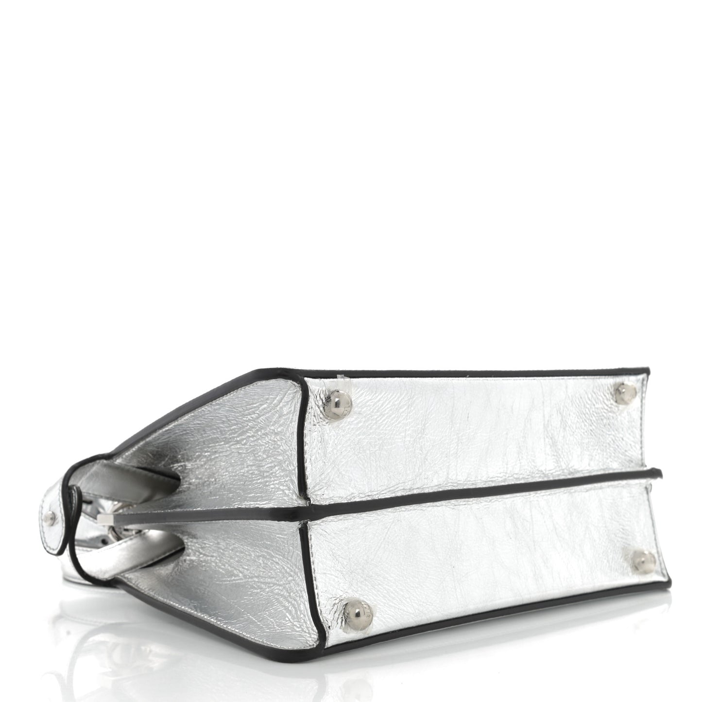 Rock Millenium Laminata Small Peekaboo I SEE U Satchel Argento