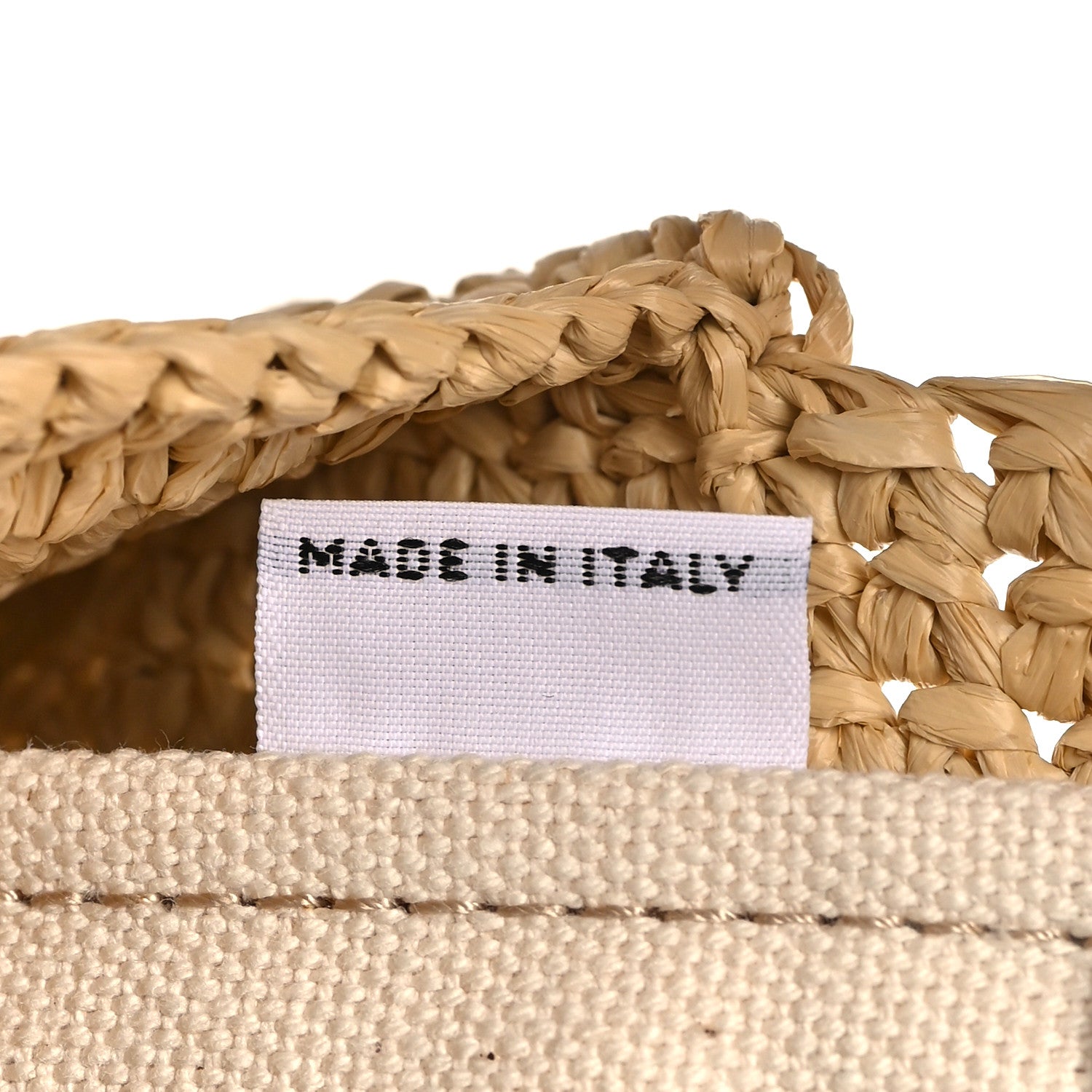 Miu Miu Raffia Crochet Woven Tote Bag Beige 7 of 10