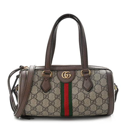 Gucci GG Supreme Monogram Web Small Ophidia Boston Bag Beige New Acero 1 of 10