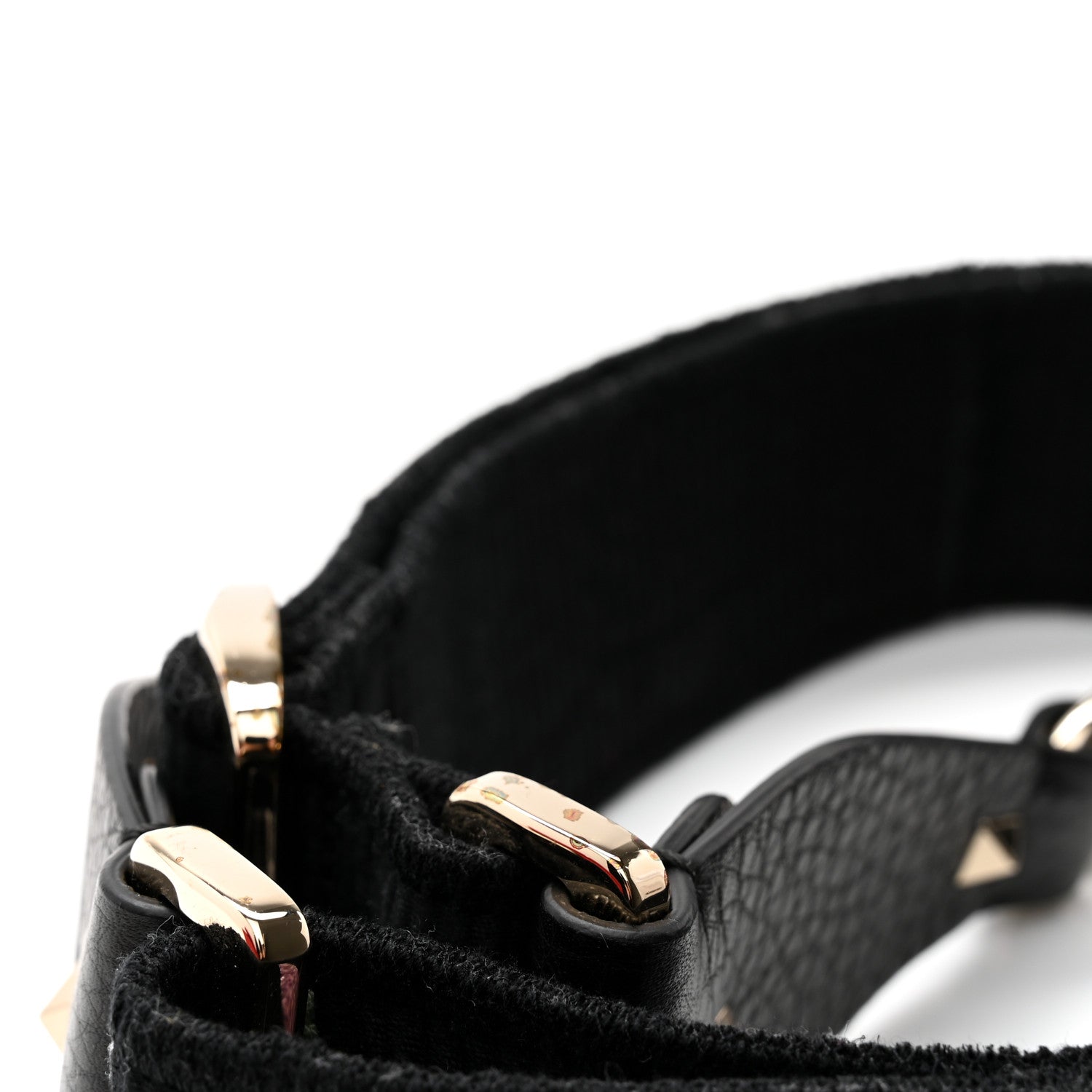 Valentino Garavani X JAMIE REID Canvas Embroidered Rockstud Guitar Strap Black 6 of 7