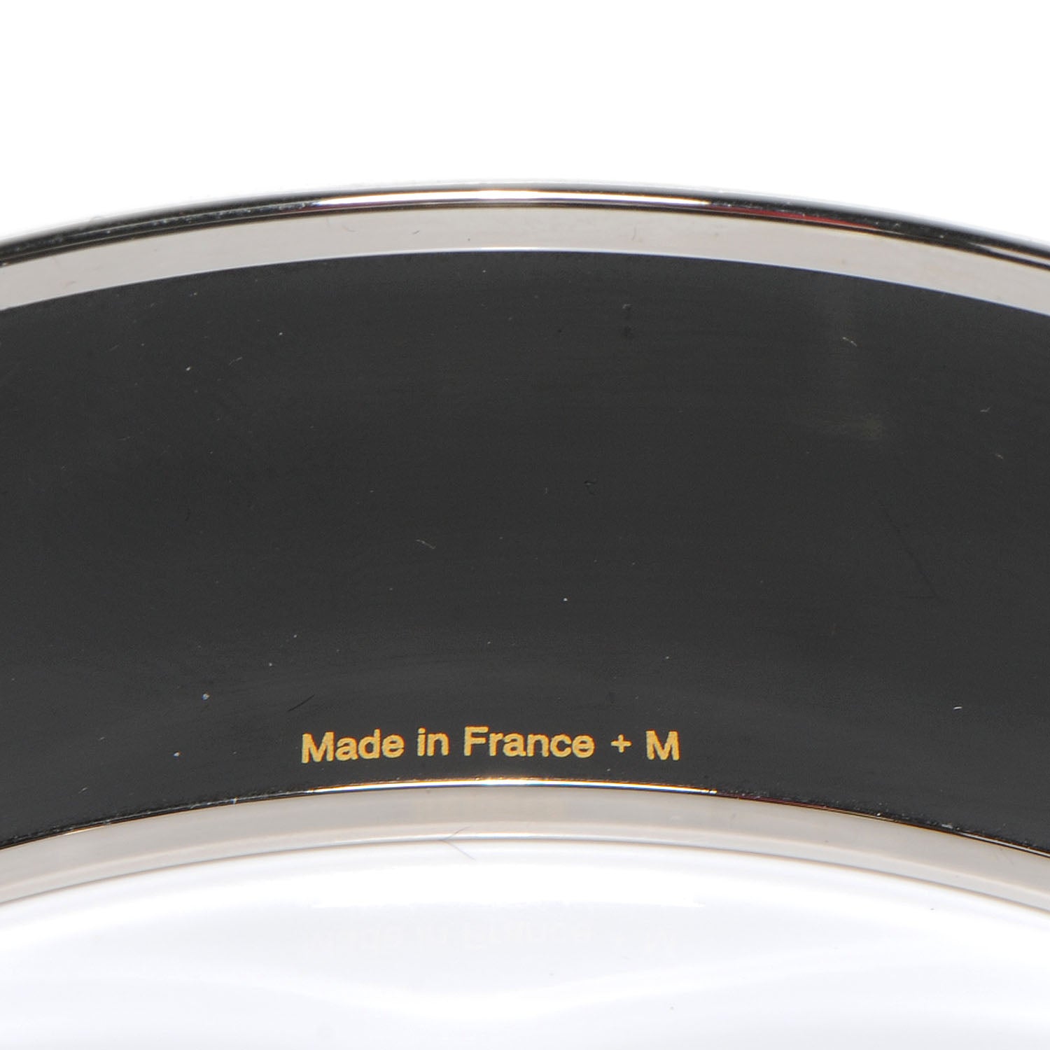 Hermes Enamel Printed Wide Grand Apparat Bracelet 70 Black 6 of 6