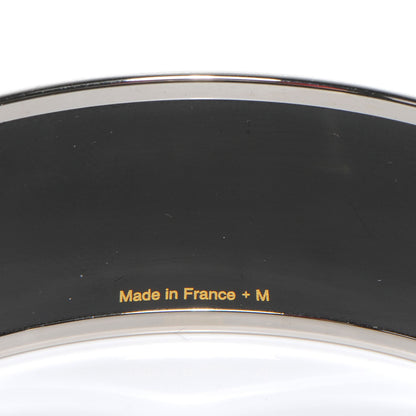 Hermes Enamel Printed Wide Grand Apparat Bracelet 70 Black 6 of 6