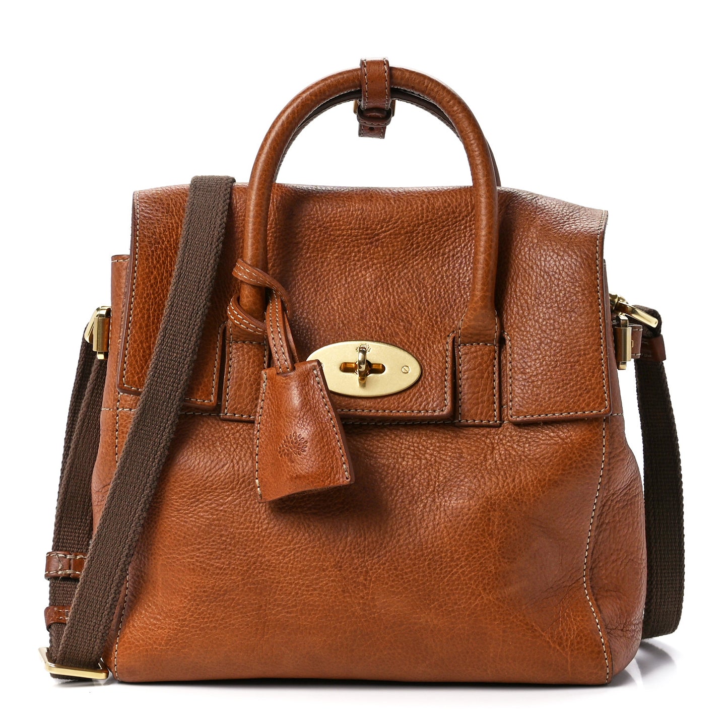 Natural Leather Cara Delevigne Convertible Satchel Oak