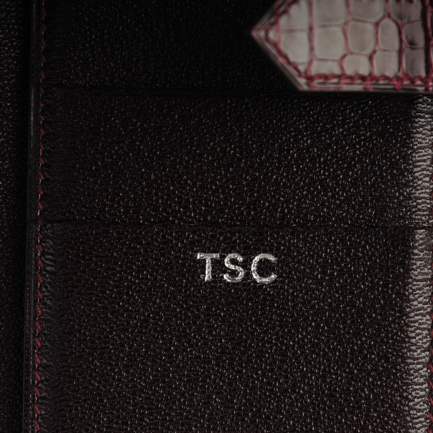 Hermes Shiny Alligator Bearn Wallet Bordeaux 6 of 8