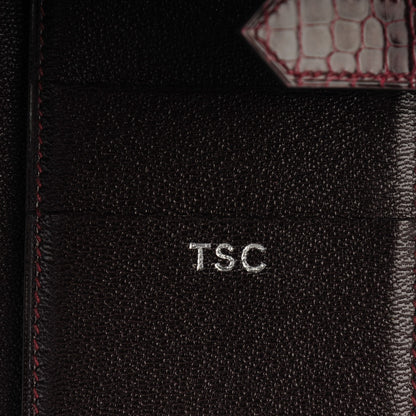 Hermes Shiny Alligator Bearn Wallet Bordeaux 6 of 8