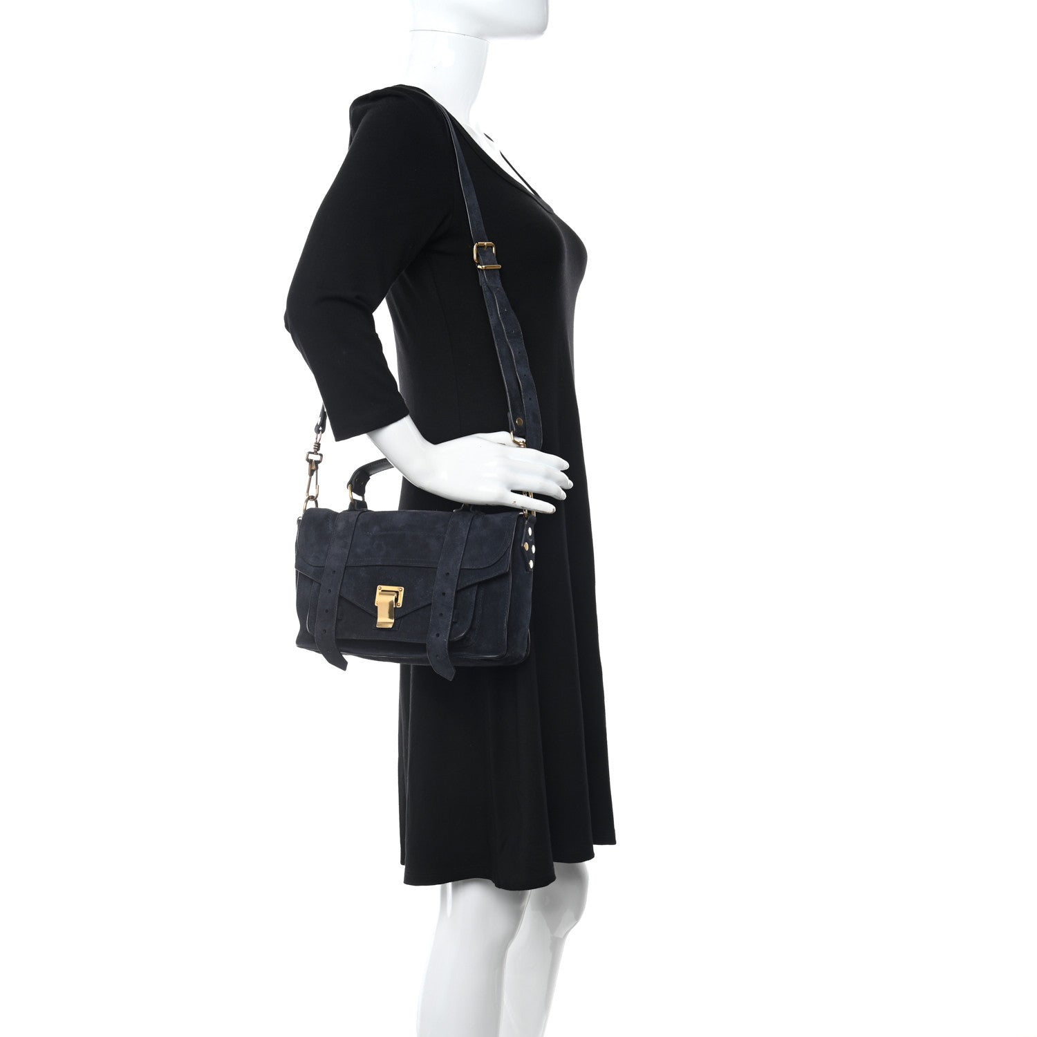 Proenza Schouler Suede Tiny PS1 Satchel Midnight 2 of 10