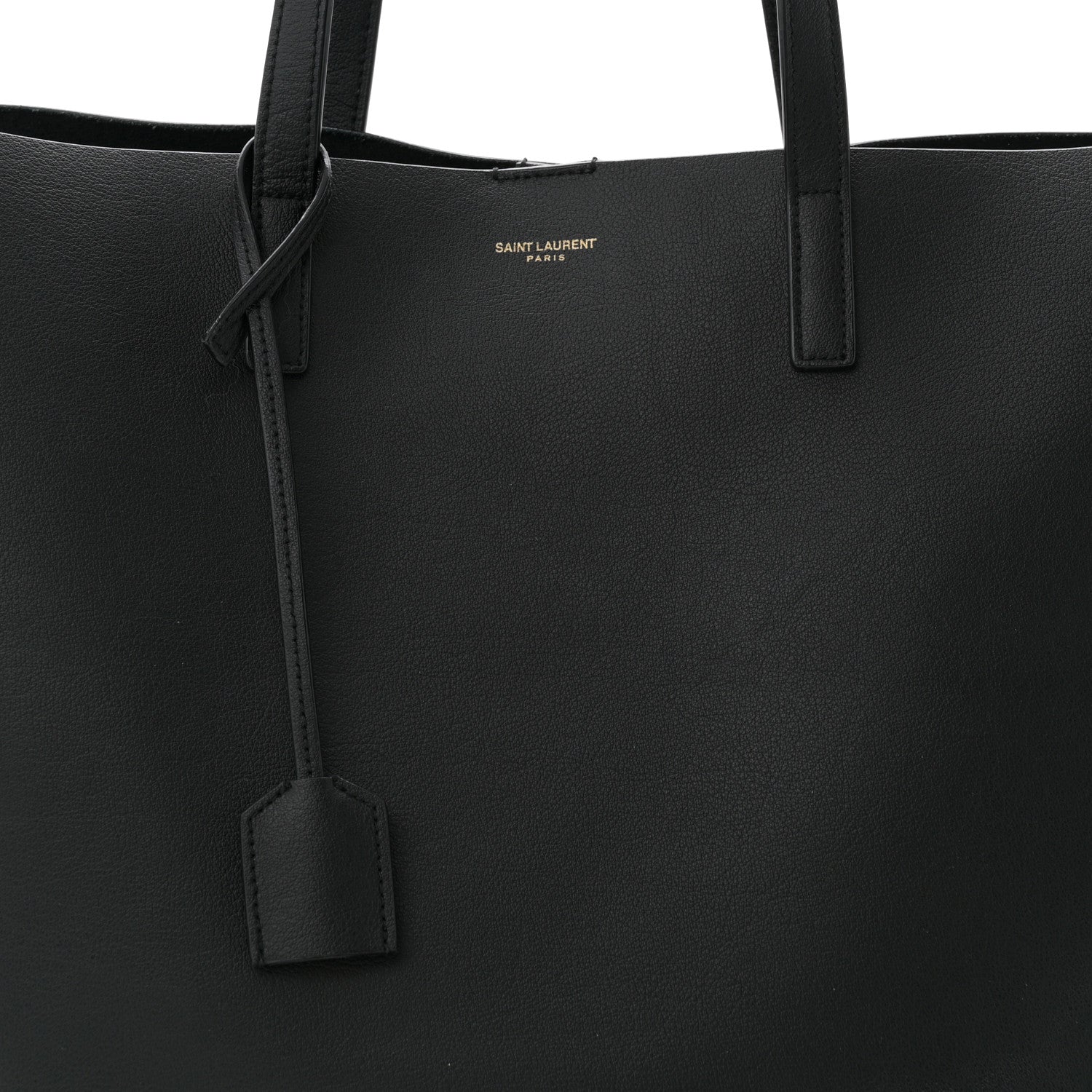 Saint Laurent Calfskin Large Shopping Tote Black 9 of 11