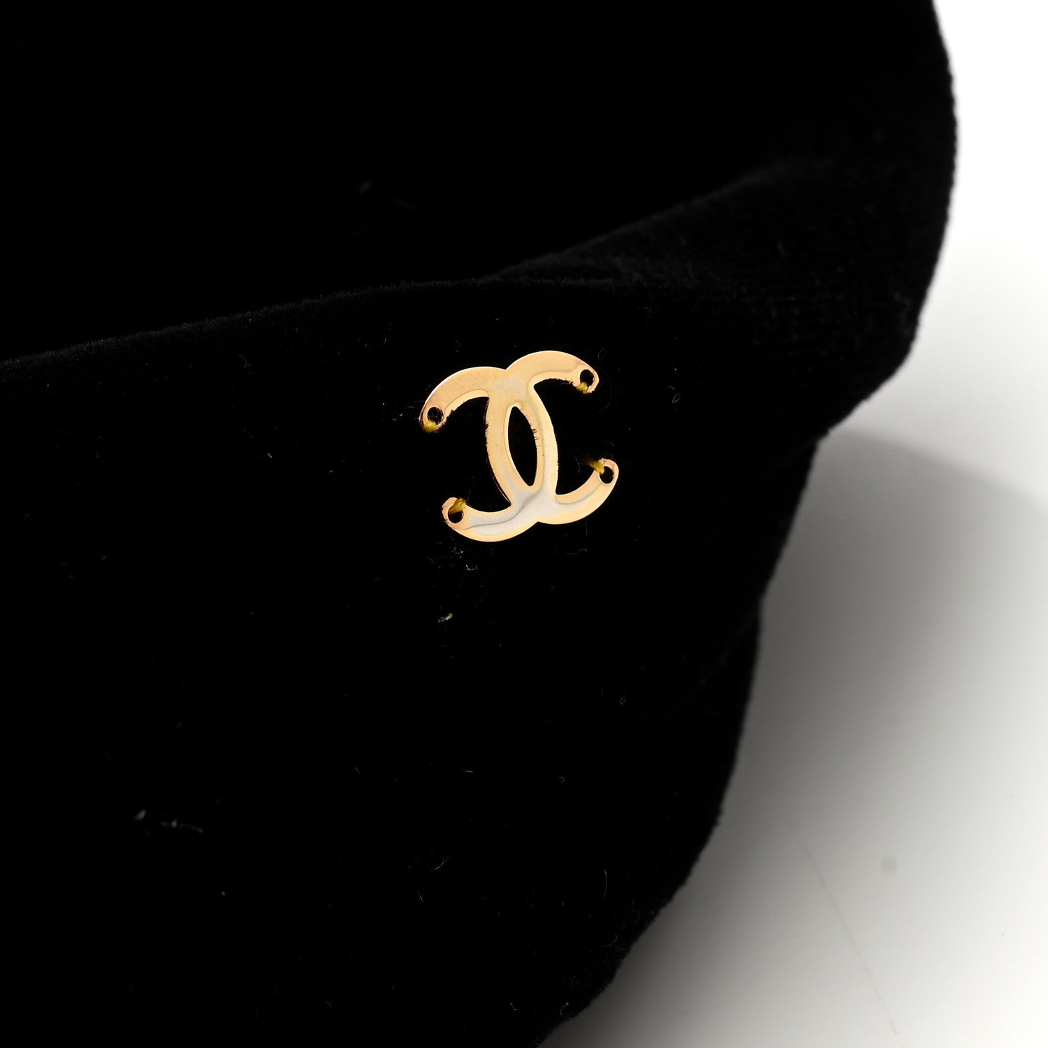 Chanel Velvet Beret Hat Black 10 of 10