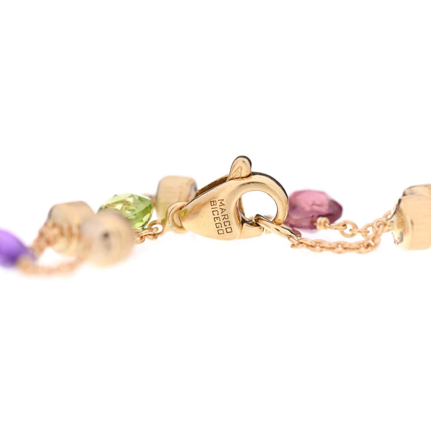 18K Yellow Gold Multi Gemstone Paradise Single Strand Bracelet