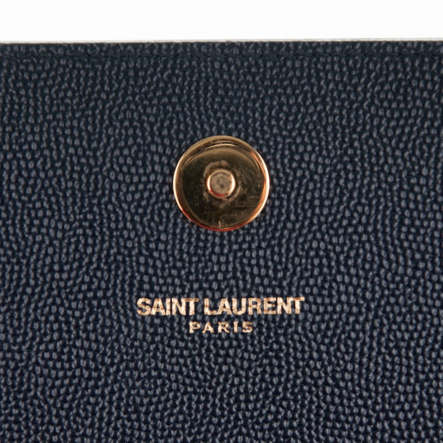 Grain De Poudre Classic Monogram Clutch Navy