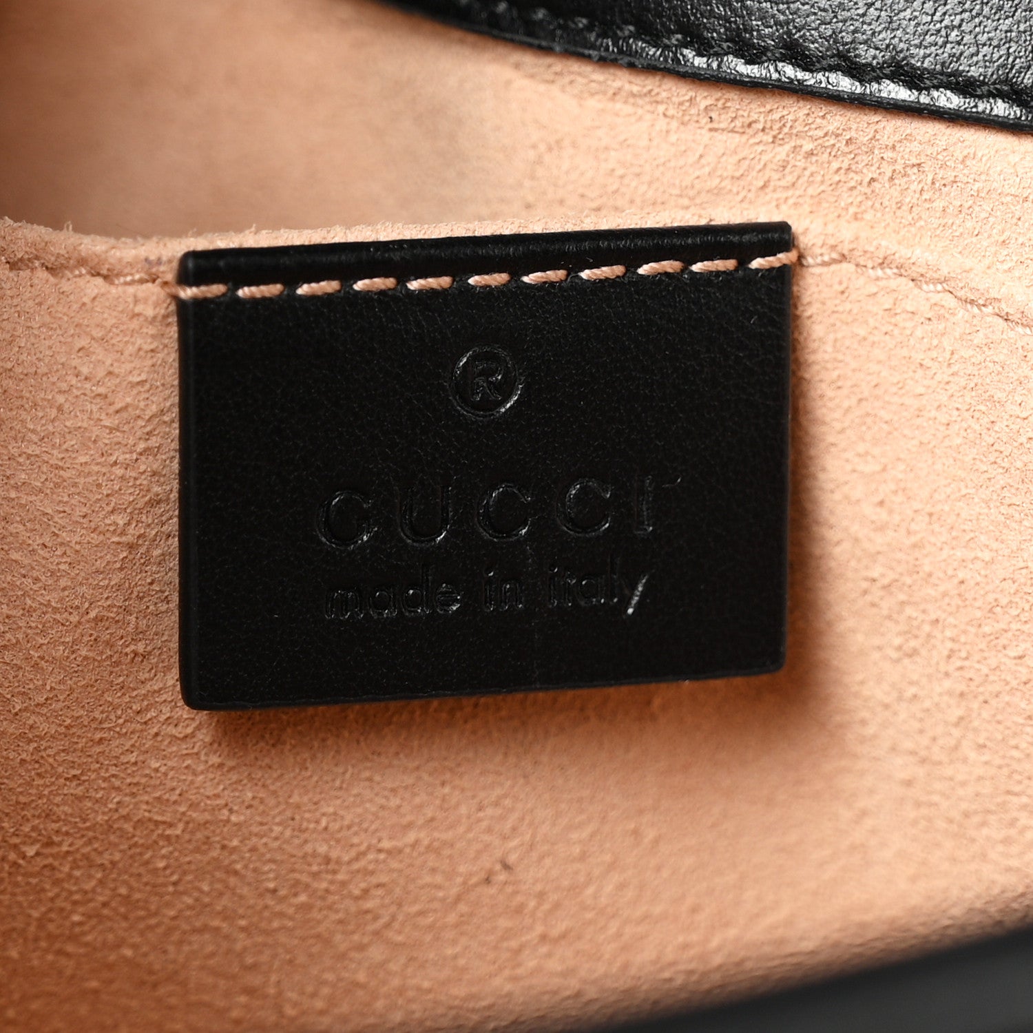 Gucci Calfskin Matelasse Mini GG Marmont Shoulder Bag Black 5 of 9