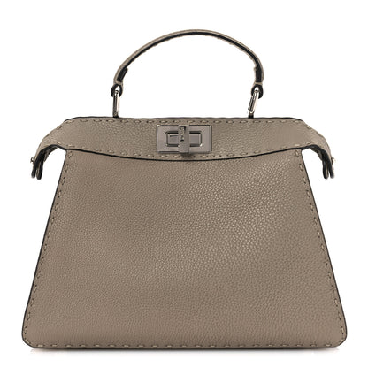 Fendi Cuoio Romano Selleria Chamois Small Peekaboo I SEE U Satchel Corda Camelia Cipria 1 of 11