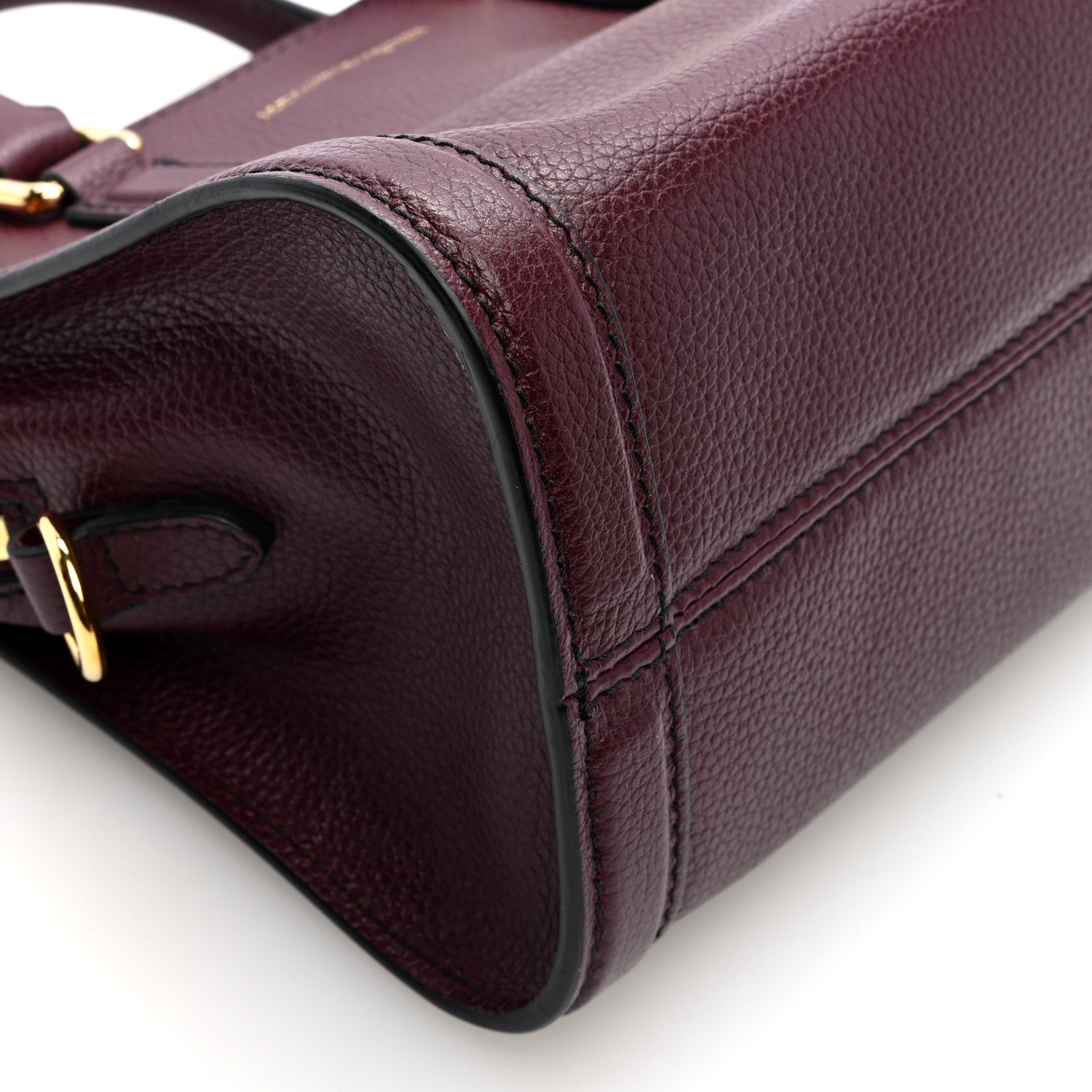 Alexander McQueen Pebbled Calfskin Mini Padlock Tote Bordeaux 9 of 10