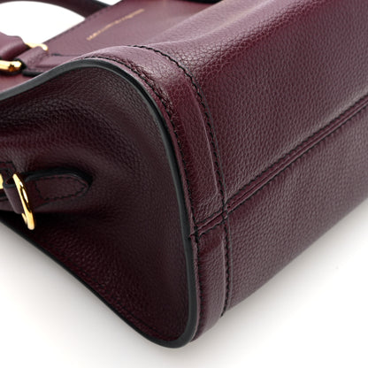 Alexander McQueen Pebbled Calfskin Mini Padlock Tote Bordeaux 9 of 10
