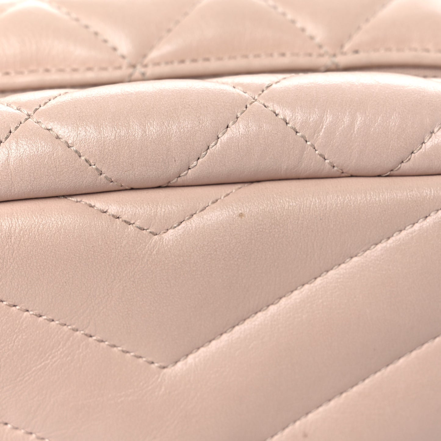 Calfskin Y Quilted Monogram Small Loulou Bowling Bag Nude Powder