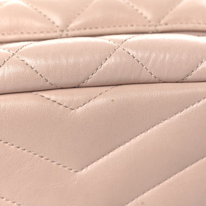 Saint Laurent Calfskin Y Quilted Monogram Small Loulou Bowling Bag Nude Powder 12 of 14