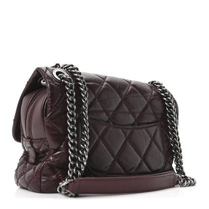 Chanel Aged Calfskin Medium New Portobello Flap Burgundy 3 of 10