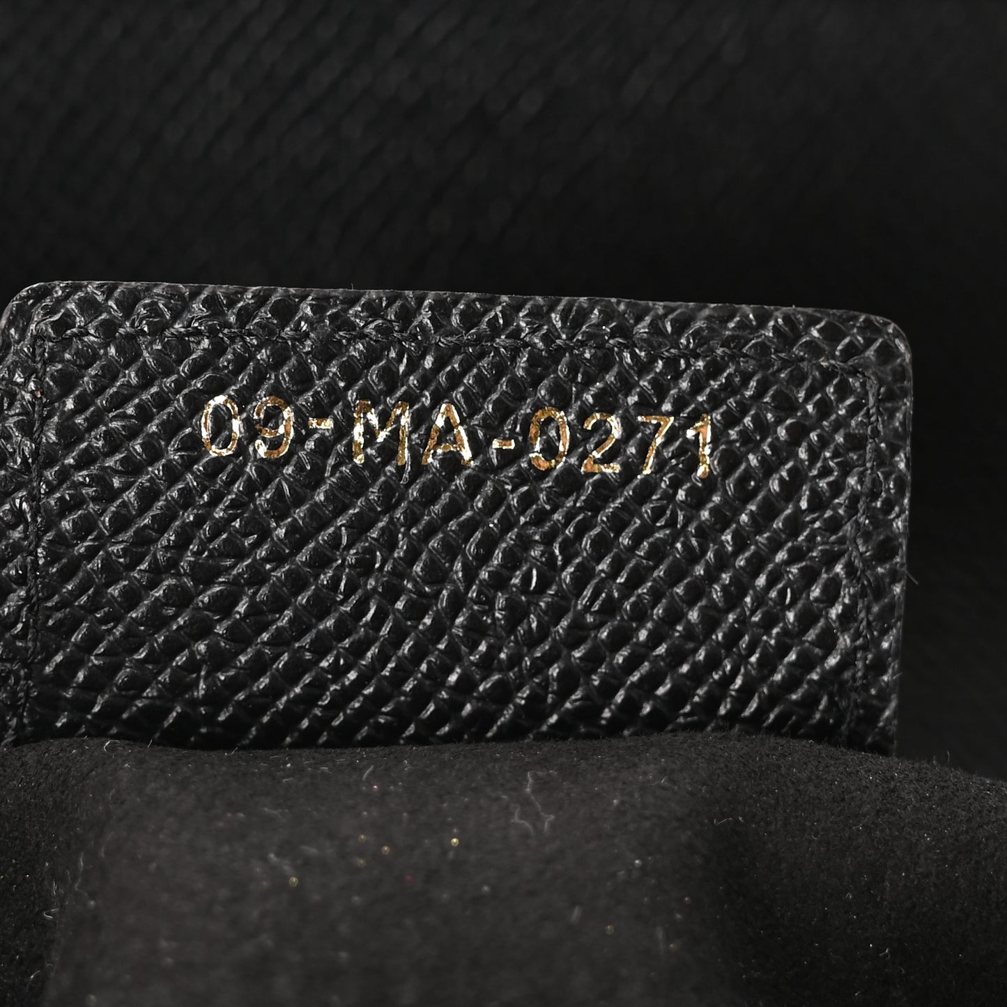 Grained Calfskin Saddle Bag Black