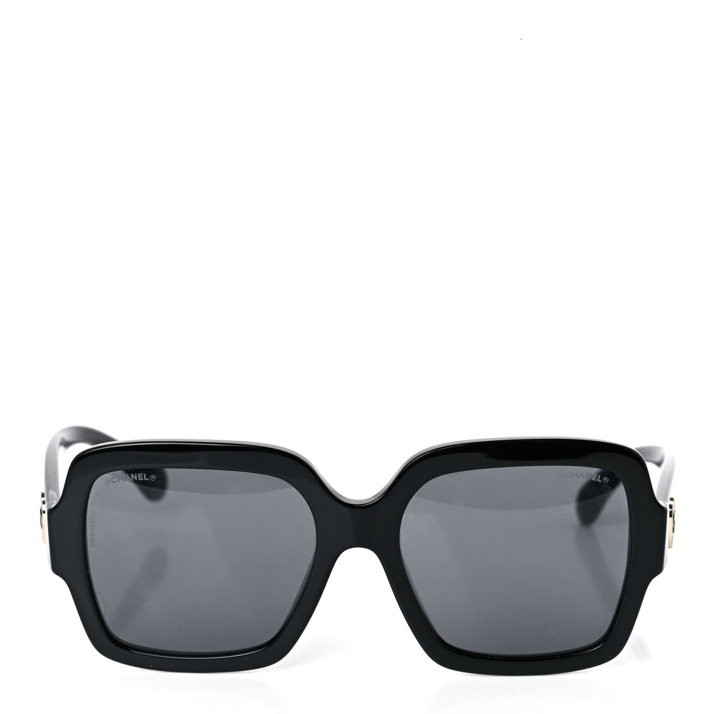 Acetate Square Heart Sunglasses 5479-A Black