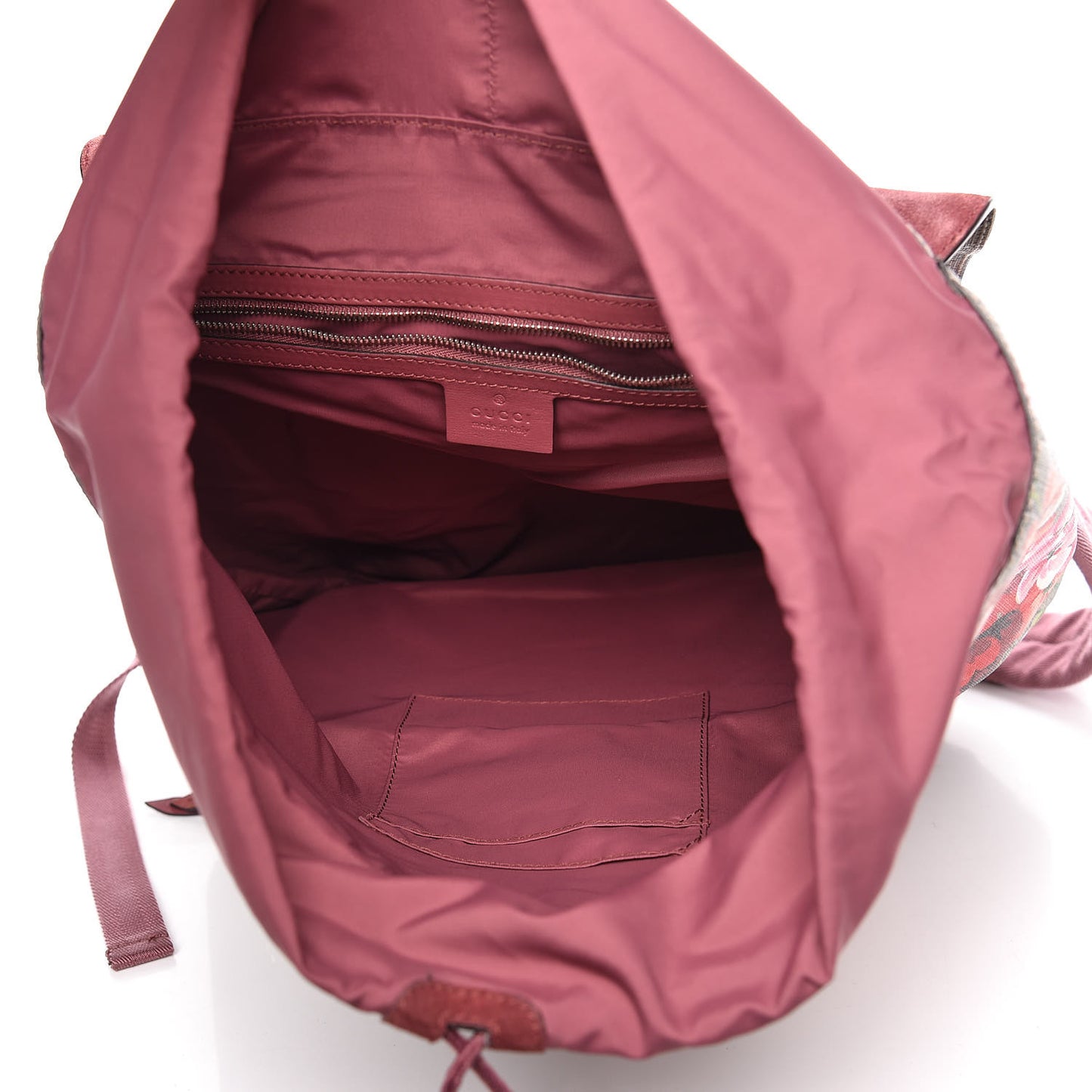 GG Supreme Monogram Blooms Medium Single Buckle Backpack Beige Multicolor Dry Rose