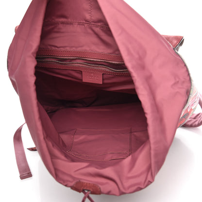Gucci GG Supreme Monogram Blooms Medium Single Buckle Backpack Beige Multicolor Dry Rose 5 of 9