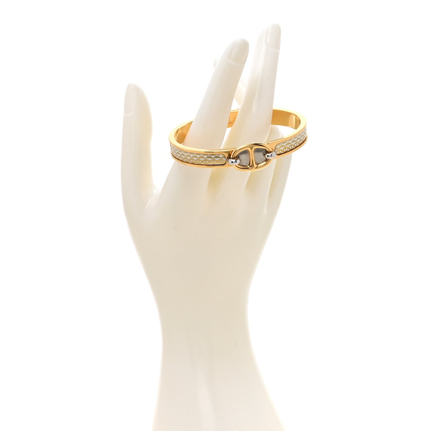 Enamel Mini Clic Chaine d'Ancre Bracelet Jaune Or White