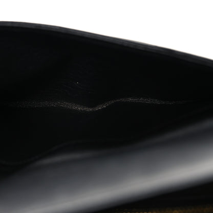 Saint Laurent Lambskin Matelasse Chevron Monogram Sulpice Chain Wallet Black 6 of 12