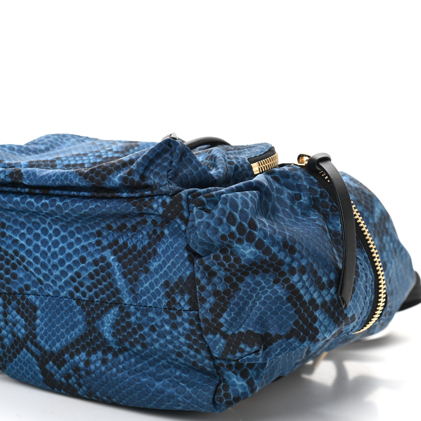 Nylon Python Print Medium Rucksack Backpack Blue