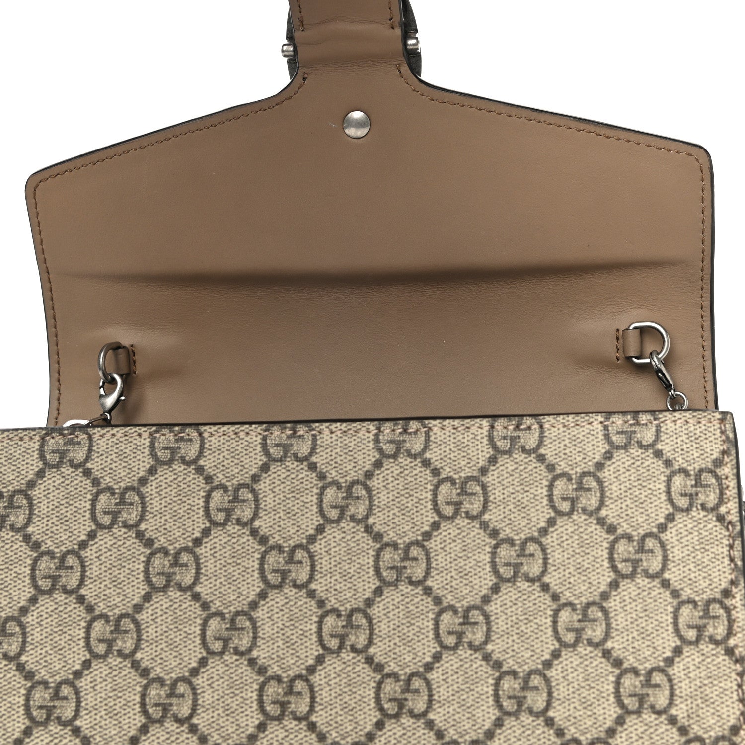 Gucci GG Supreme Monogram Mini Dionysus Chain Wallet Beige Taupe 11 of 12