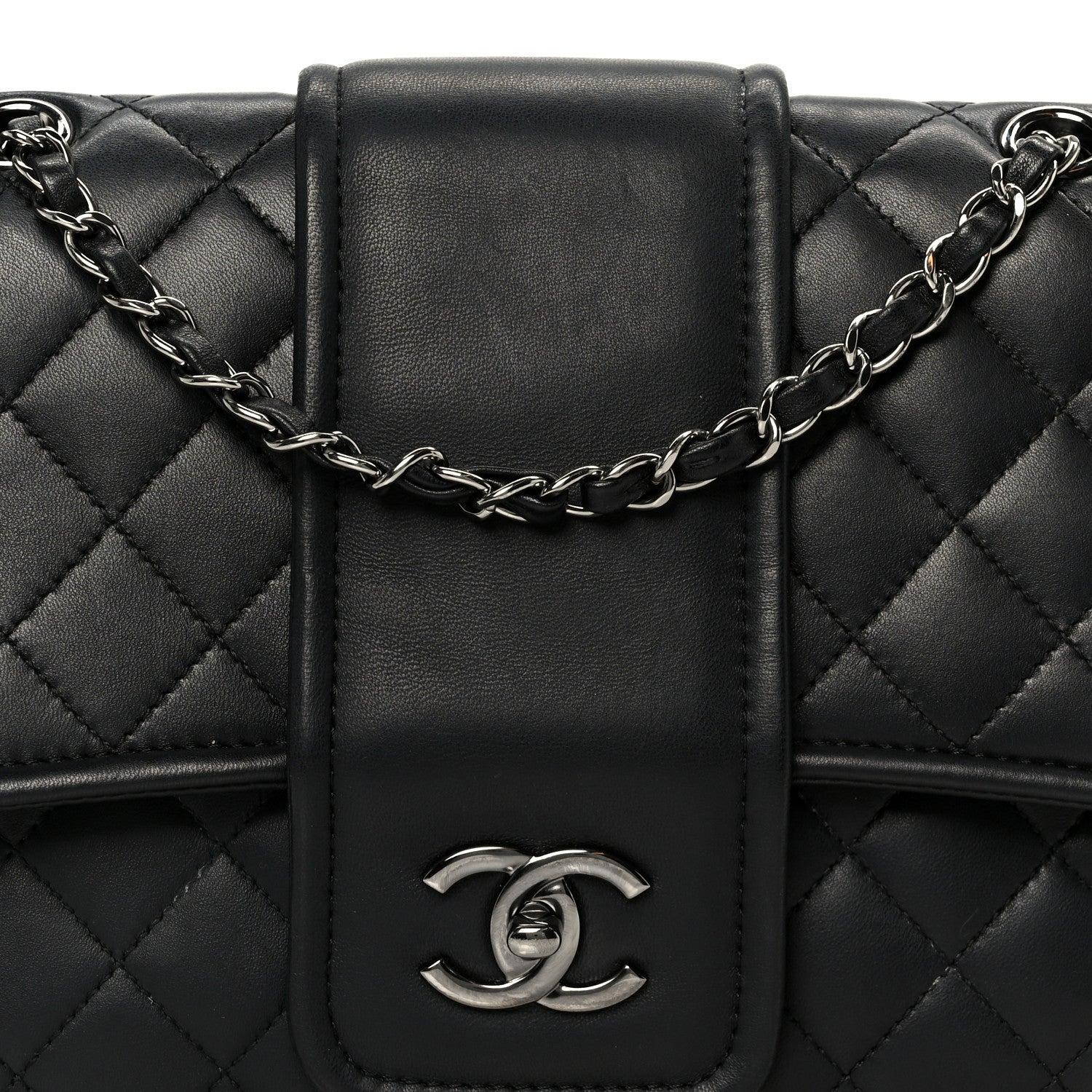 Chanel Lambskin Quilted Elementary Chic Flap Black 9 of 11