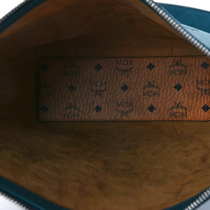 MCM Calfskin Ottomar Monogram Medium Klara Hobo Teal 5 of 8