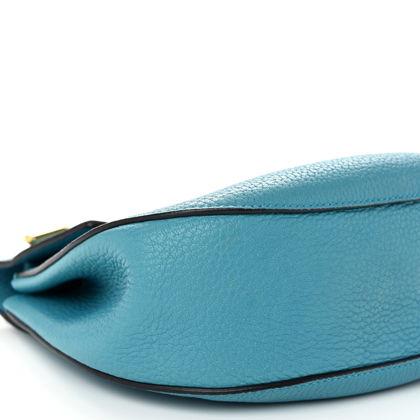 Grained Lambskin Drew Shoulder Bag Sky Blue