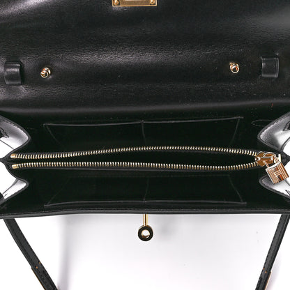 Hermes Box Kelly Wallet To Go Black 5 of 12