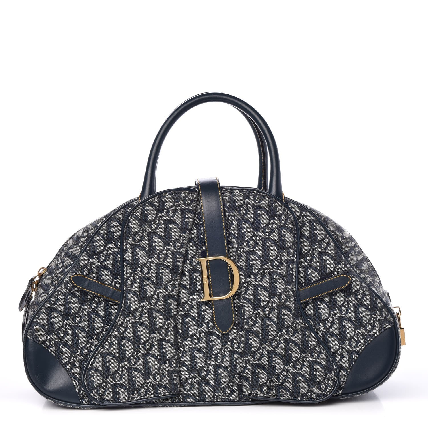 Christian Dior Monogram Saddle Bowler Navy 1 of 16