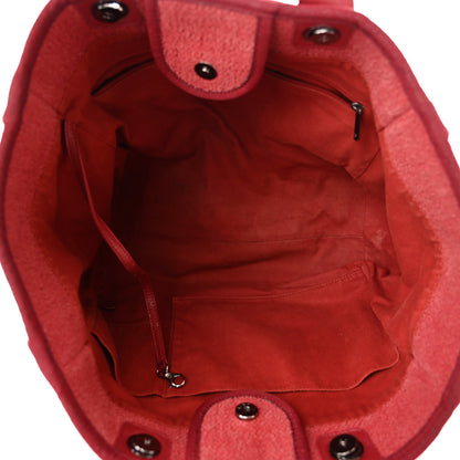 Chanel Lurex Boucle Medium Deauville Tote Red 5 of 10