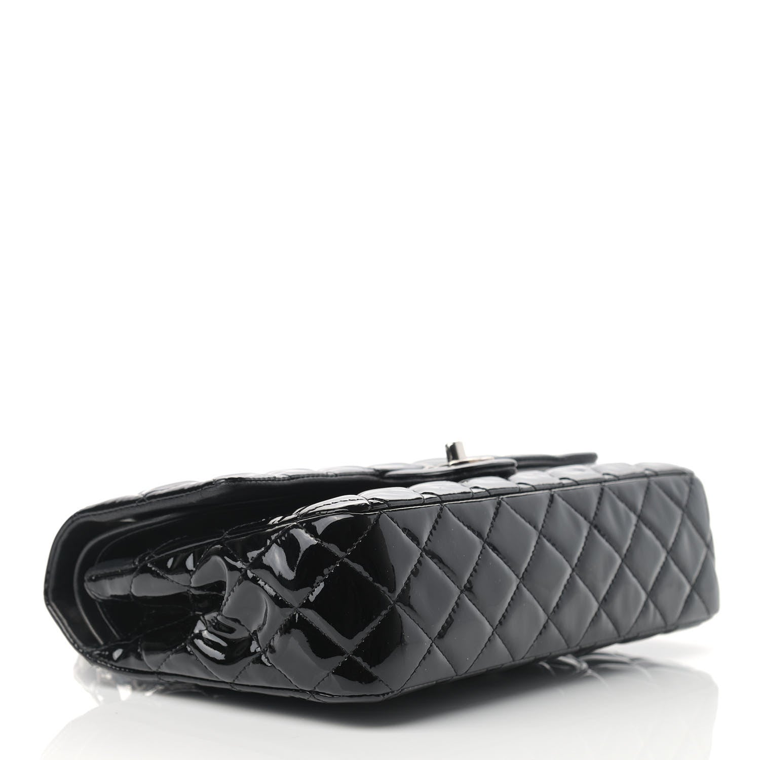 Chanel Patent Quilted Medium Double Flap Black 4 of 22