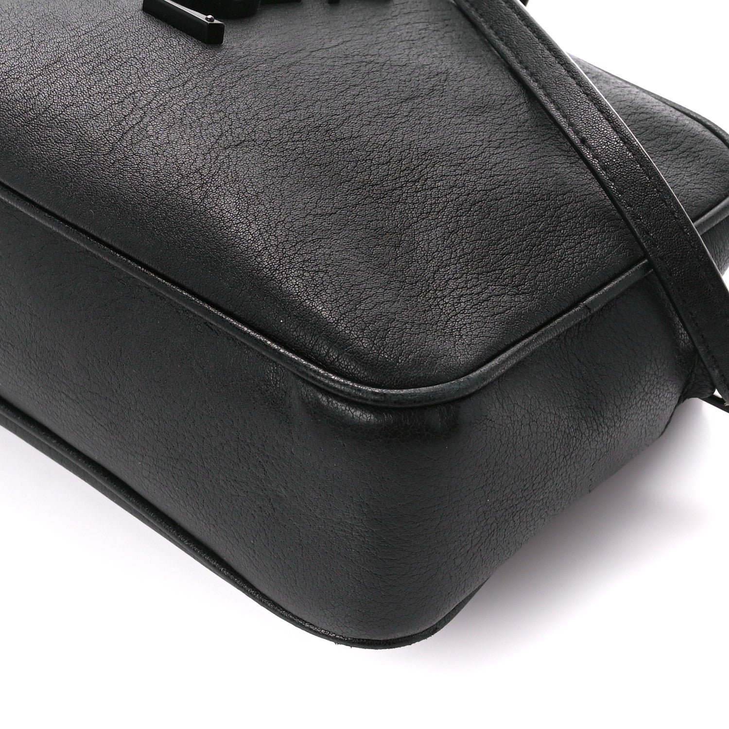 Saint Laurent Lambskin Monogram Lou Camera Bag Black 10 of 12