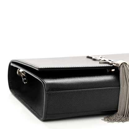 Saint Laurent Smooth Calfskin Medium Classic Monogram Kate Tassel Satchel Black 9 of 11