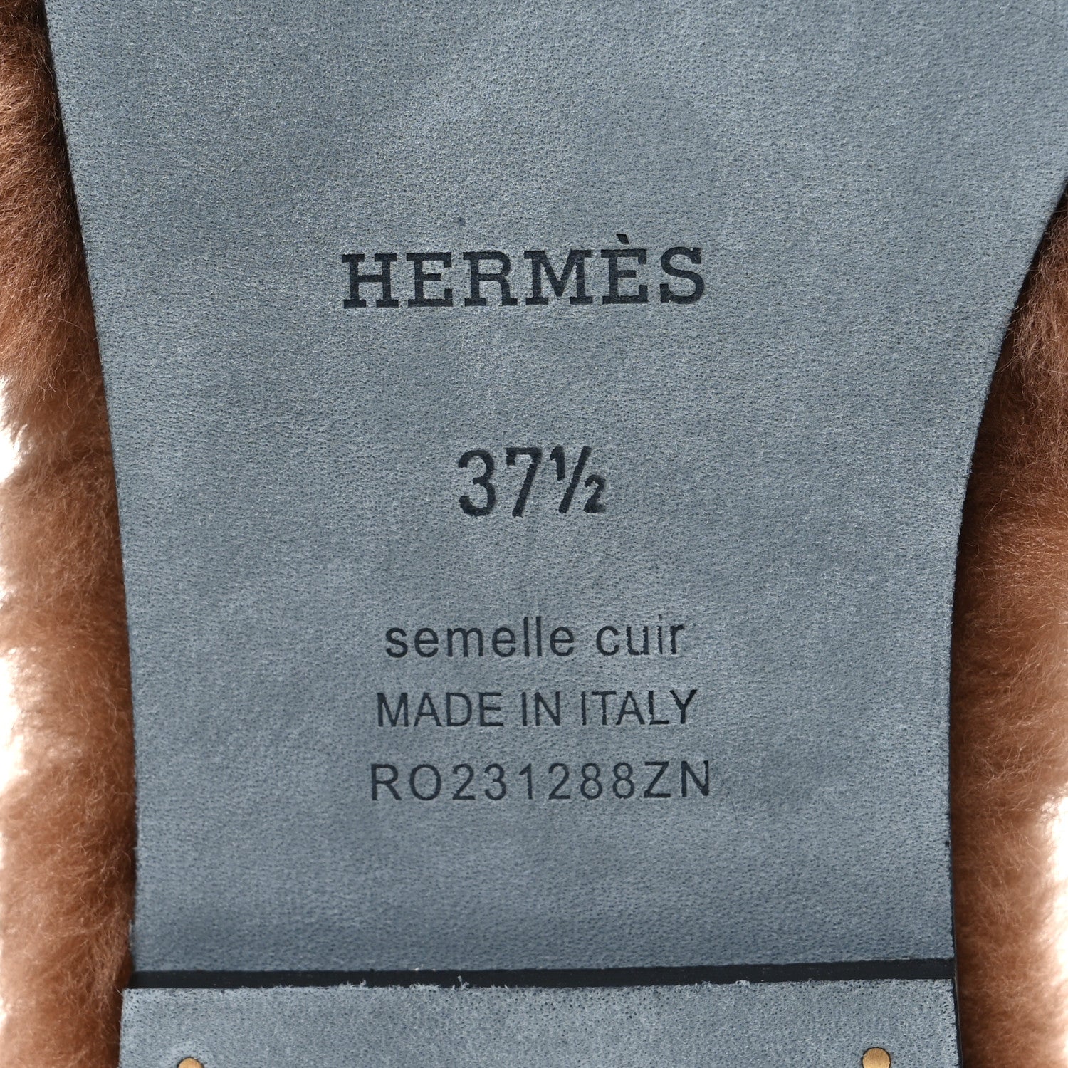 Hermes Woolskin Oran Sandals 37.5 Naturel 8 of 9