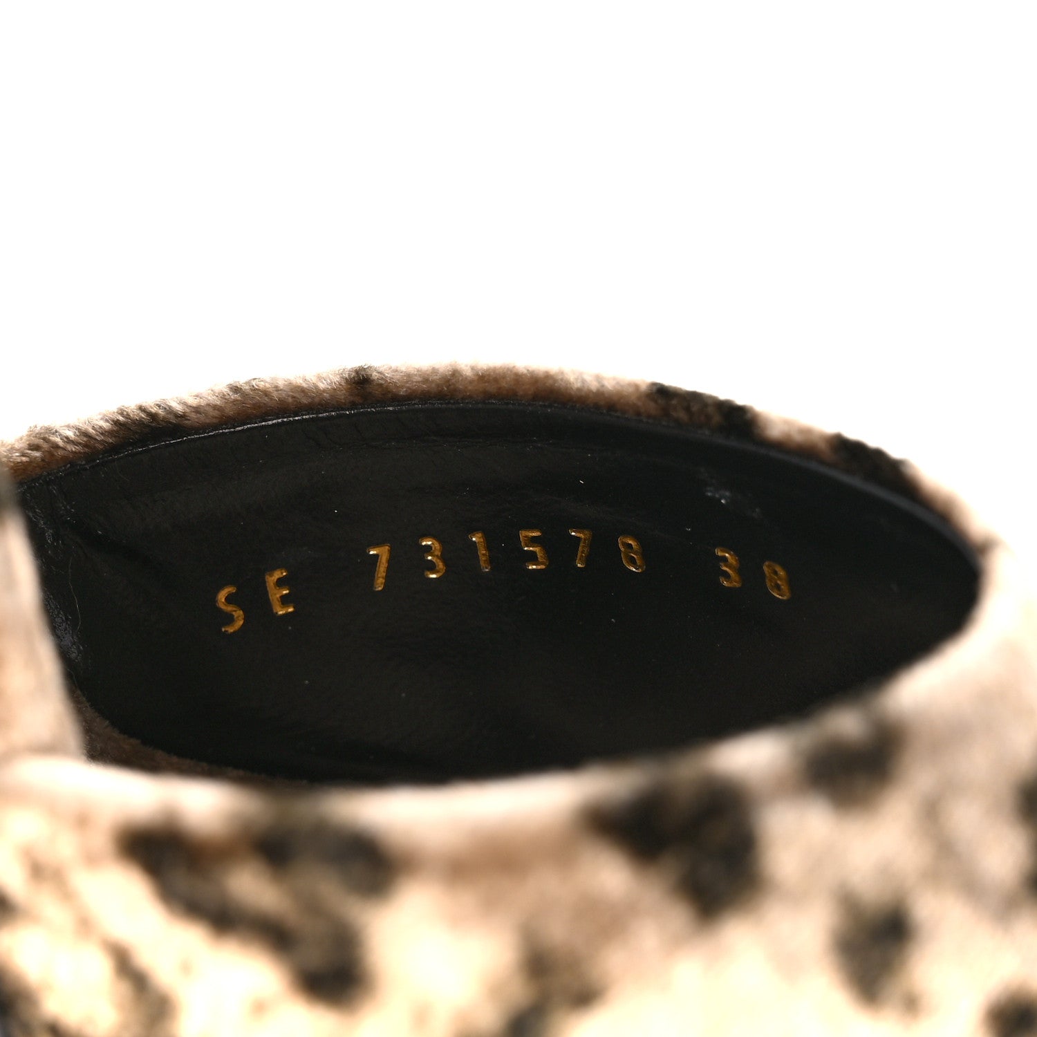 Saint Laurent Velvet Leopard Print Gippy 105 Sandals 38 Brown 8 of 9
