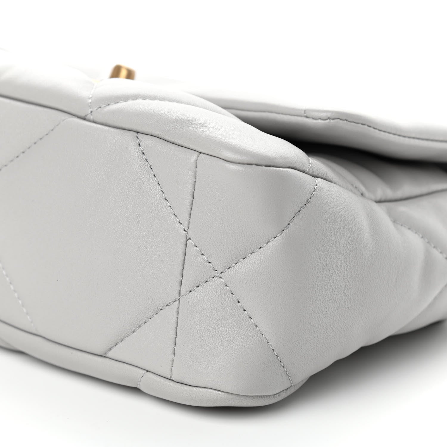 Chanel Lambskin Quilted Medium Chanel 19 Flap Grey 9 of 10