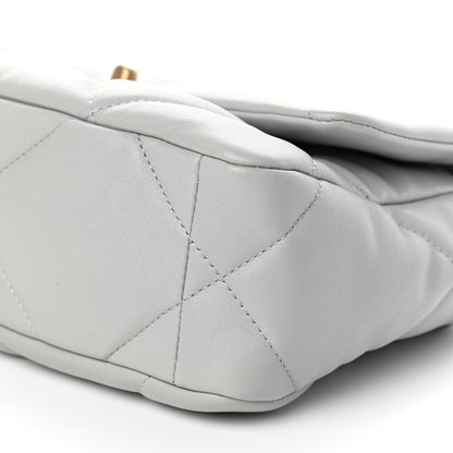 Chanel Lambskin Quilted Medium Chanel 19 Flap Grey 9 of 10