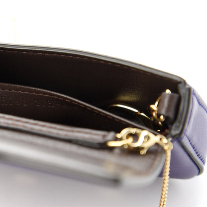 Fendi Vitello Century Opaco Nano Baguette Belt Charm Purple Rain 9 of 11
