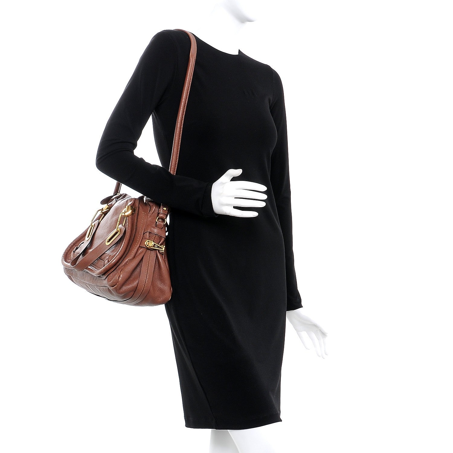 Chloe Calfskin Medium Paraty Speculoos Brown 2 of 8