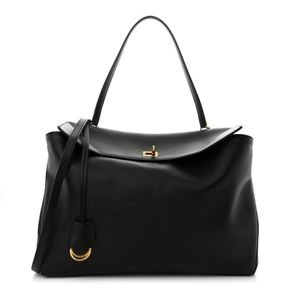 Balenciaga Smooth Calfskin Large Rodeo Top Handle Handbag Black 1 of 11