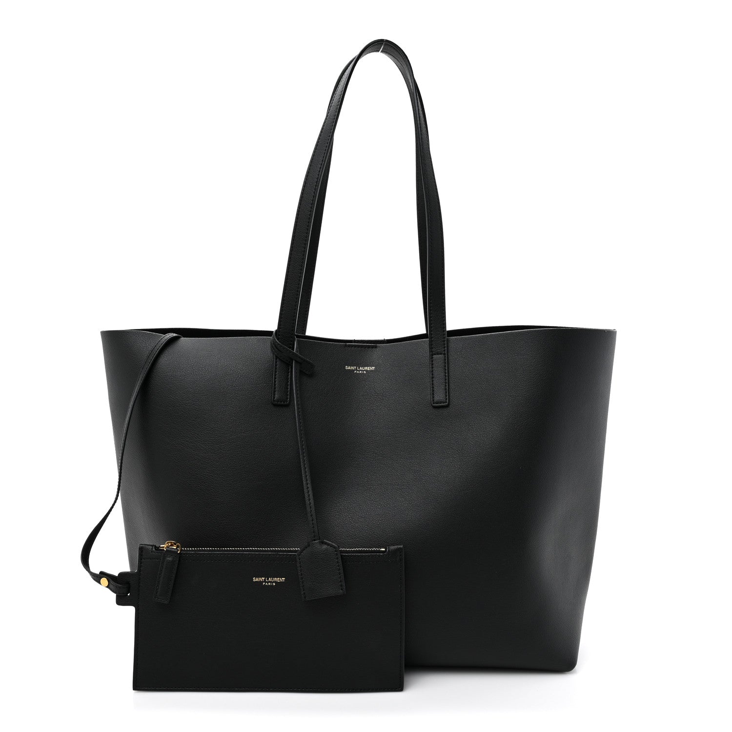 Saint Laurent Calfskin Large Shopping Tote Black 3 of 14