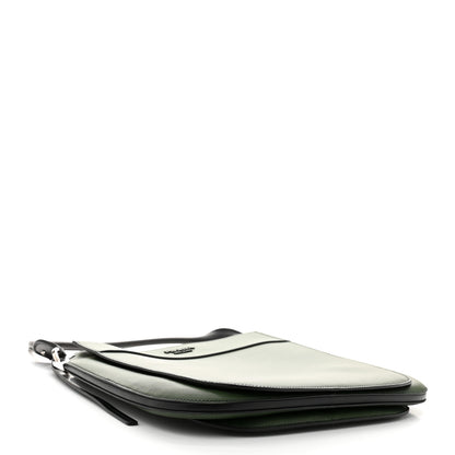 Prada City Calfskin Margit Bag Green Black 4 of 11